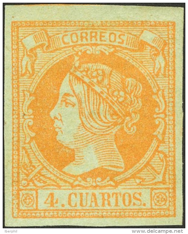 ISABEL II. Isabel II. 1 De Febrero De 1860. * MH 52 4 Cuartos Amarillo. PIEZA DE LUJO. (Edifil 2017: +58&euro;) - Andere & Zonder Classificatie