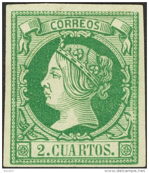 ISABEL II. Isabel II. 1 De Febrero De 1860. (*) 51 2 Cuartos Verde. Color Muy Intenso. MAGNIFICO. (Edifil 2017: 475&euro - Andere & Zonder Classificatie