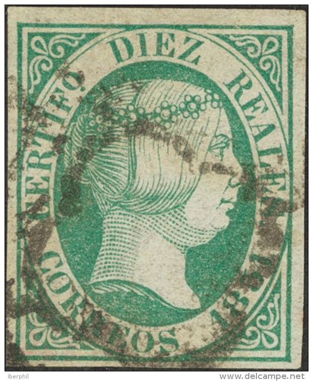 ISABEL II. Isabel II. 1 De Enero De 1851. &ordm; 11 10 Reales Verde. MAGNIFICO. Cert. COMEX. (Edifil 2017: 720&euro;) - Autres & Non Classés