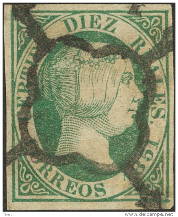 ISABEL II. Isabel II. 1 De Enero De 1851. &ordm; 11 10 Reales Verde. MAGNIFICO. Cert. CEM. (Edifil 2017: 720&euro;) - Autres & Non Classés