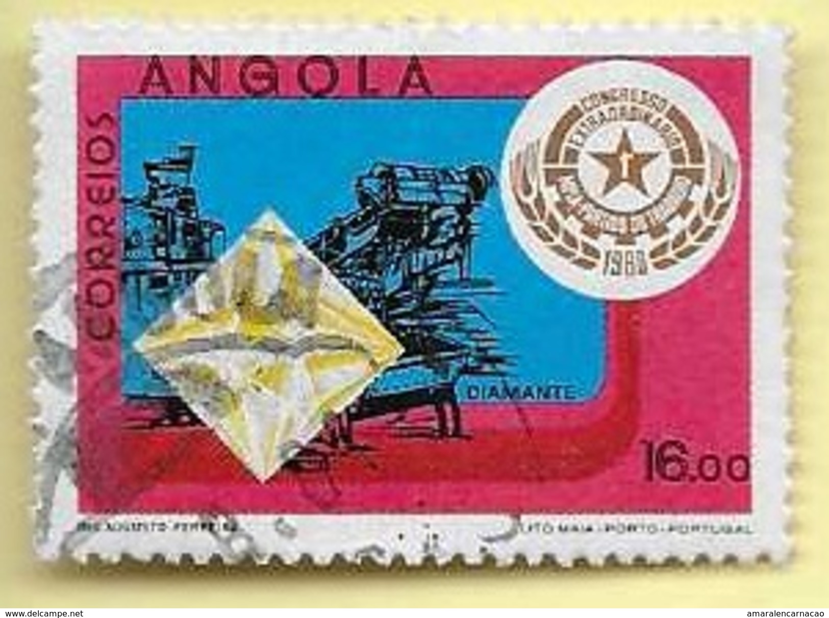 TIMBRES - STAMPS - ANGOLA - 1980 - DIAMANTS - M. P. L. A. - TIMBRE OBLITÉRÉ CLÔTURE DE SERIE - Angola