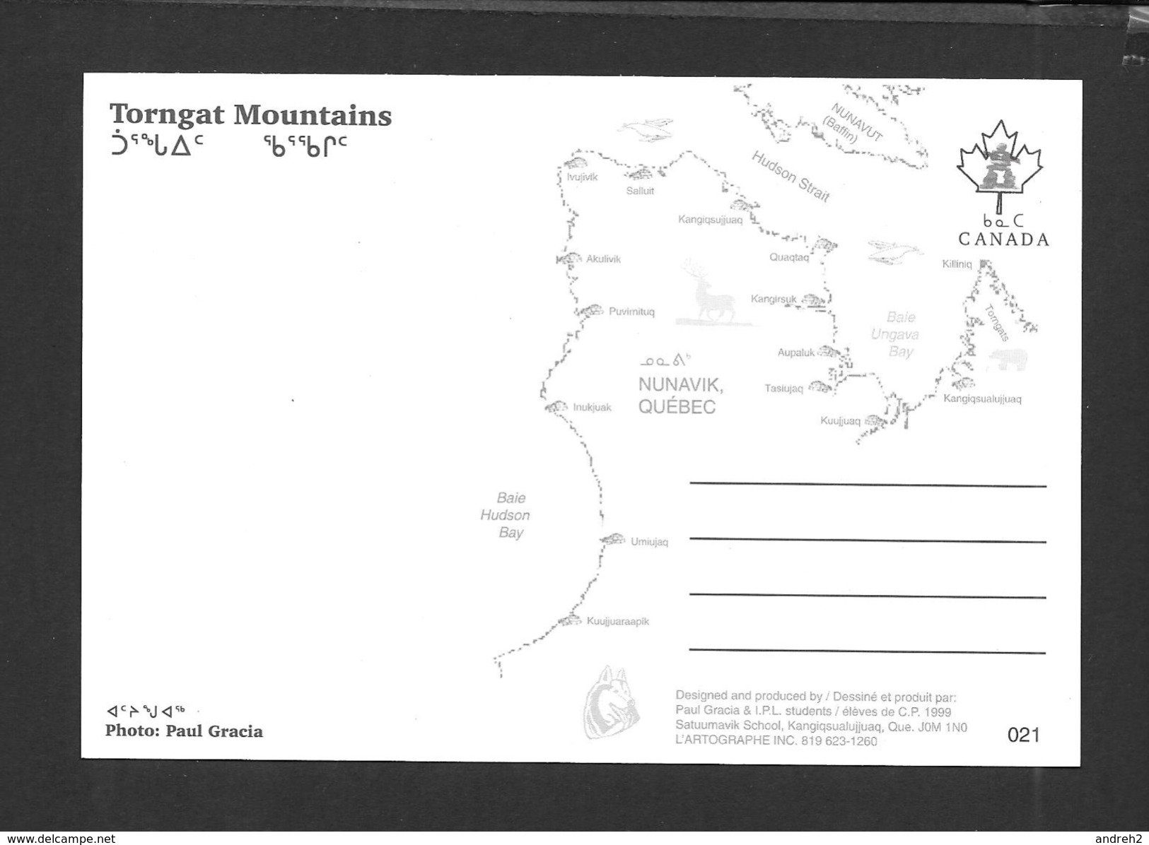 NUNAVIK - TORNGAT MOUNTAINS - QUÉBEC - 021 - ESQUIMAUX - INDIENS - 17¼ X 12cm - 6¾ X 5¾ - PHOTO PAUL GRACIA - Nunavut