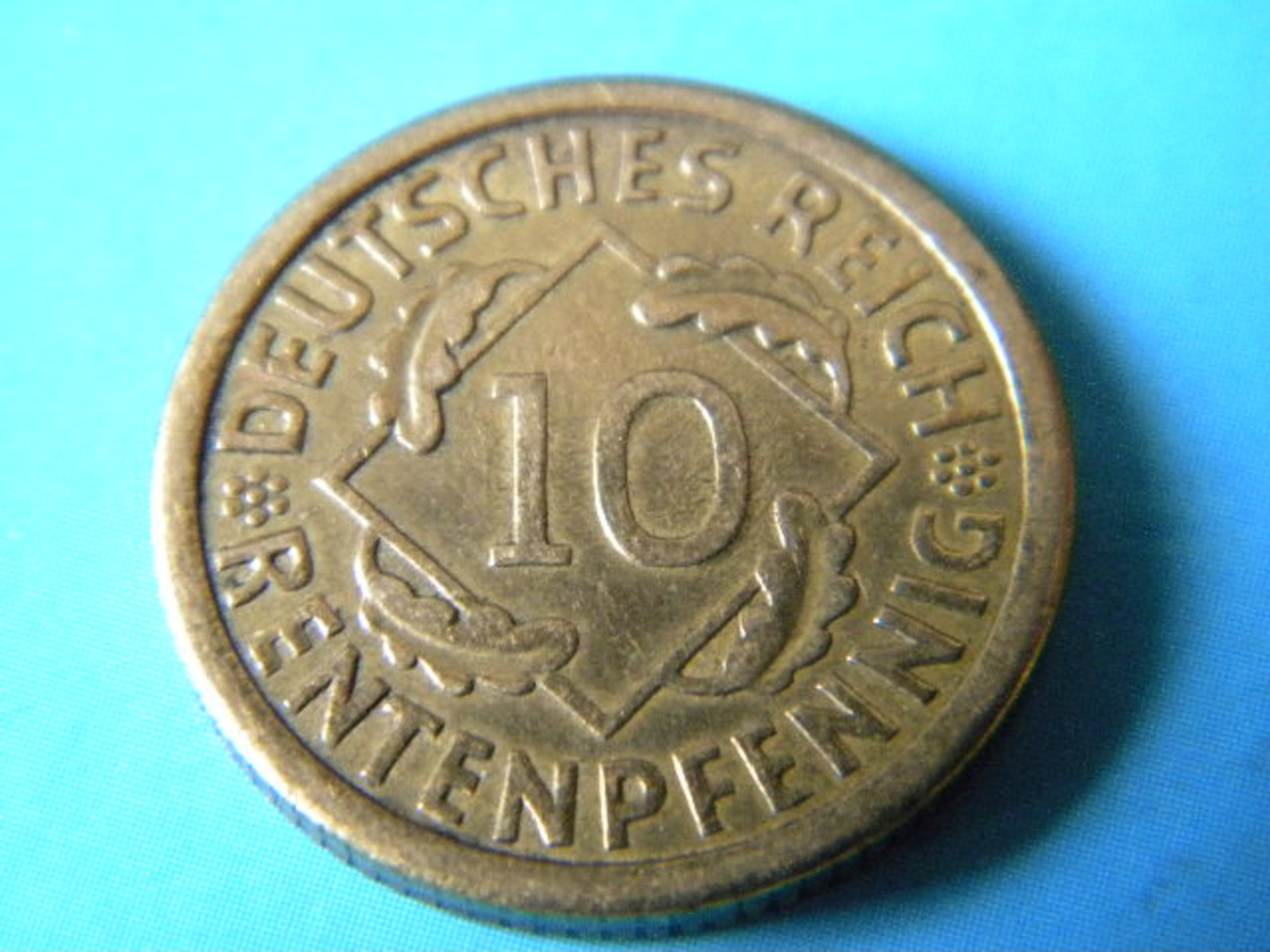 ALLEMAGNE - 10 RENTENPFENNIG 1924.A. - 10 Rentenpfennig & 10 Reichspfennig