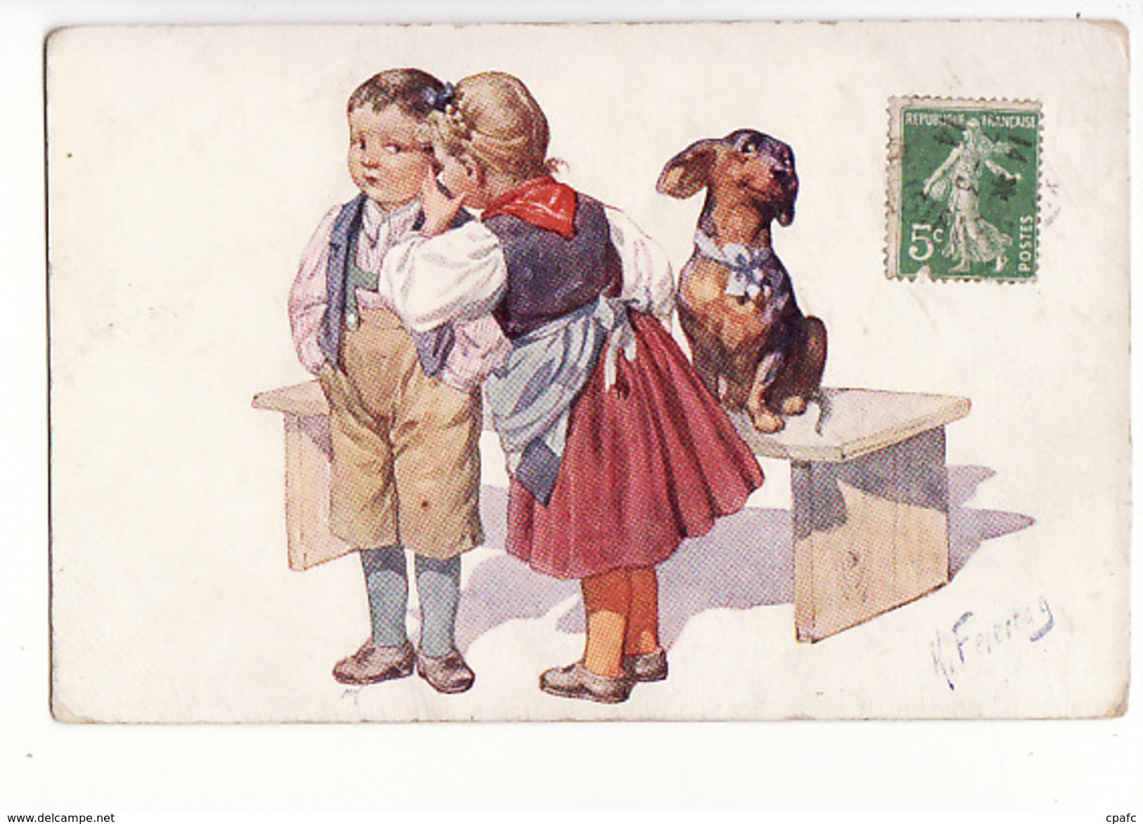 Enfants Et Chien Illustré Par K. Feiertag (teckel) - Feiertag, Karl