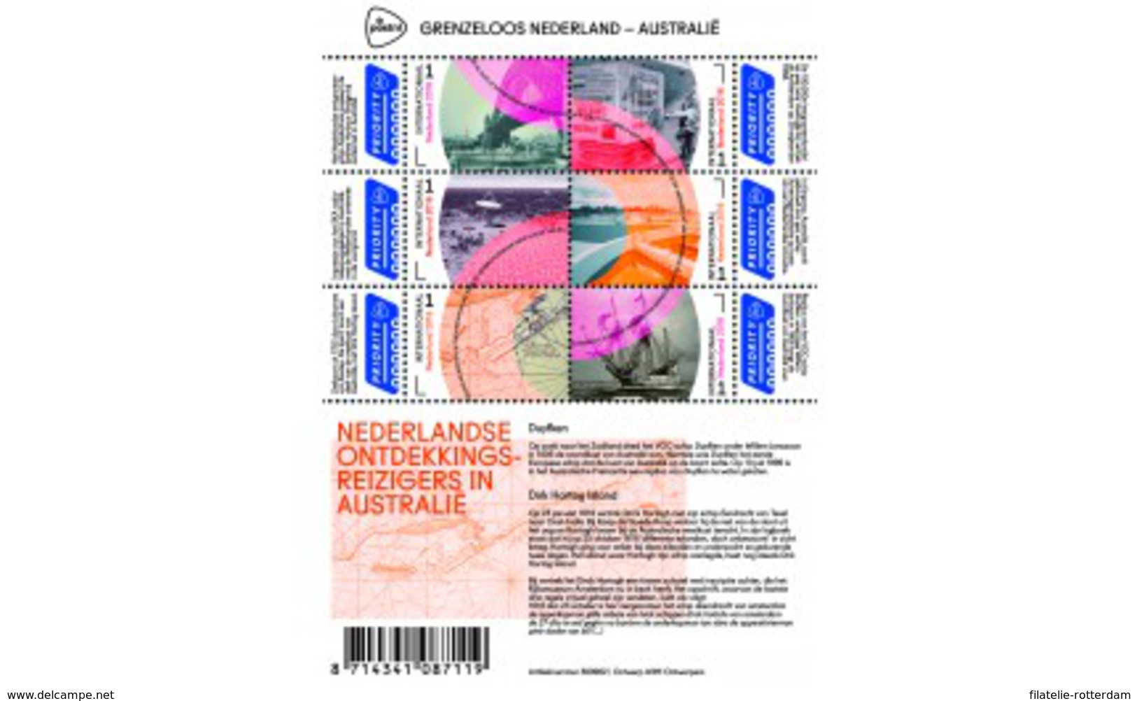 Nederland / The Netherlands - Postfris / MNH - Sheet Grenzeloos Nederland - Australië Ontdekkingsreizigers 2016 - Ongebruikt