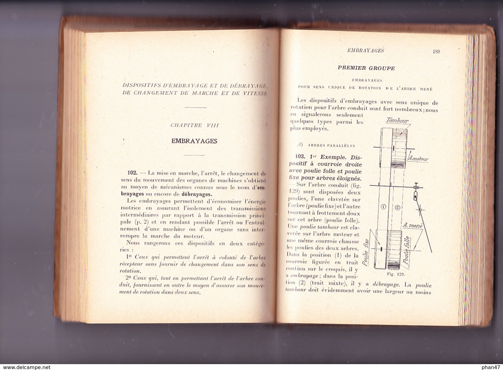 MECANISMES USUELS, F. HARANG Manuel D'Enseignement Technique V. Vardon, Ed. MASSON 1927 - 18 Ans Et Plus