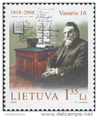 Lithuania 2008 Mih. 963 Restored State Of Lithuania MNH ** - Lituania