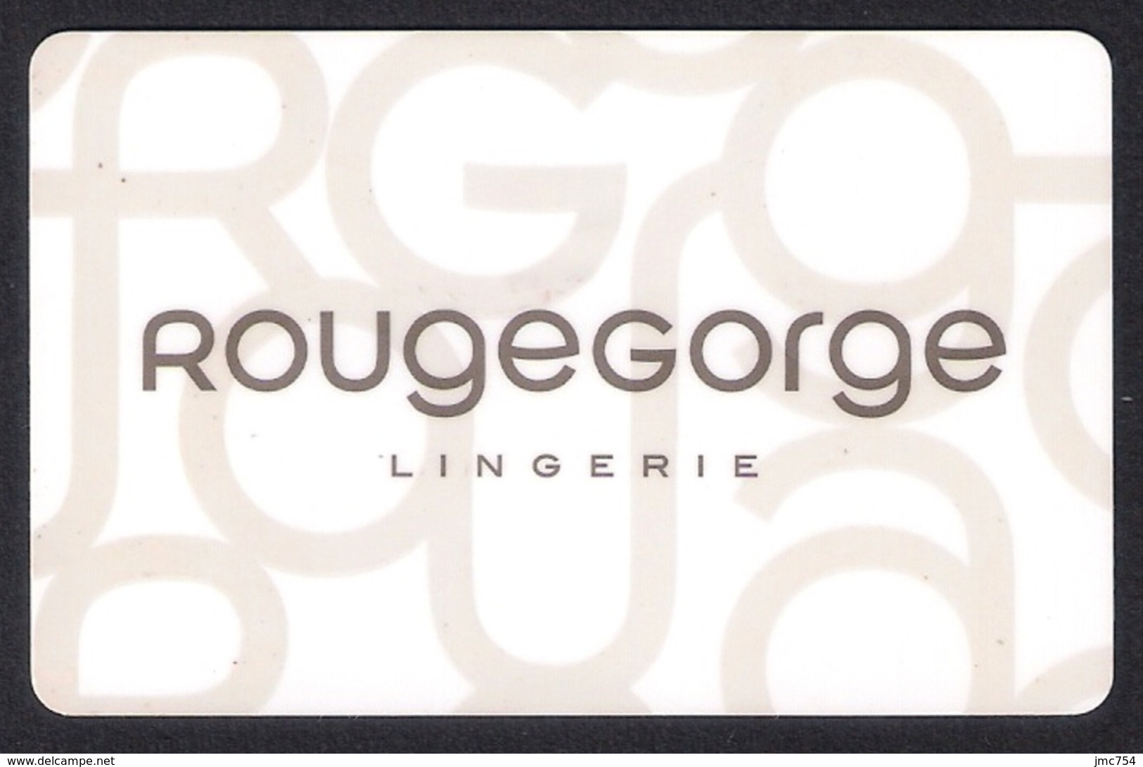 Carte Cadeau.   Gift Card.   ROUGE GORGE.  Lingerie Féminine. - Gift Cards