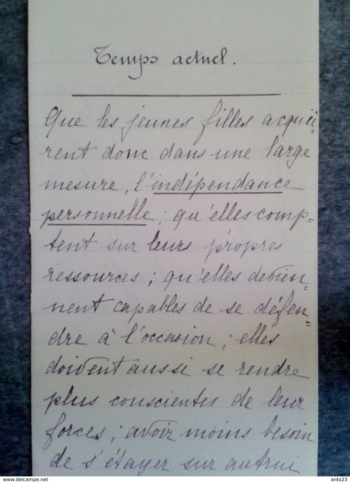 Extraits De Philosophie  25 Novembre 1915 éducation Des Jeunes Filles Catholique R.m Stuart - Ex-libris