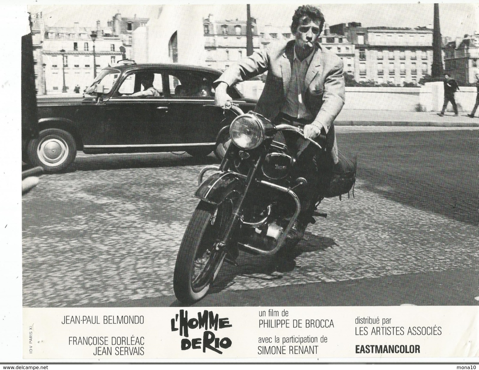 Petites Affiches De Cinéma - L'Homme De Rio Avec Françoise Dorléac, Jean Paul Belmondo En Moto..... - Affiches