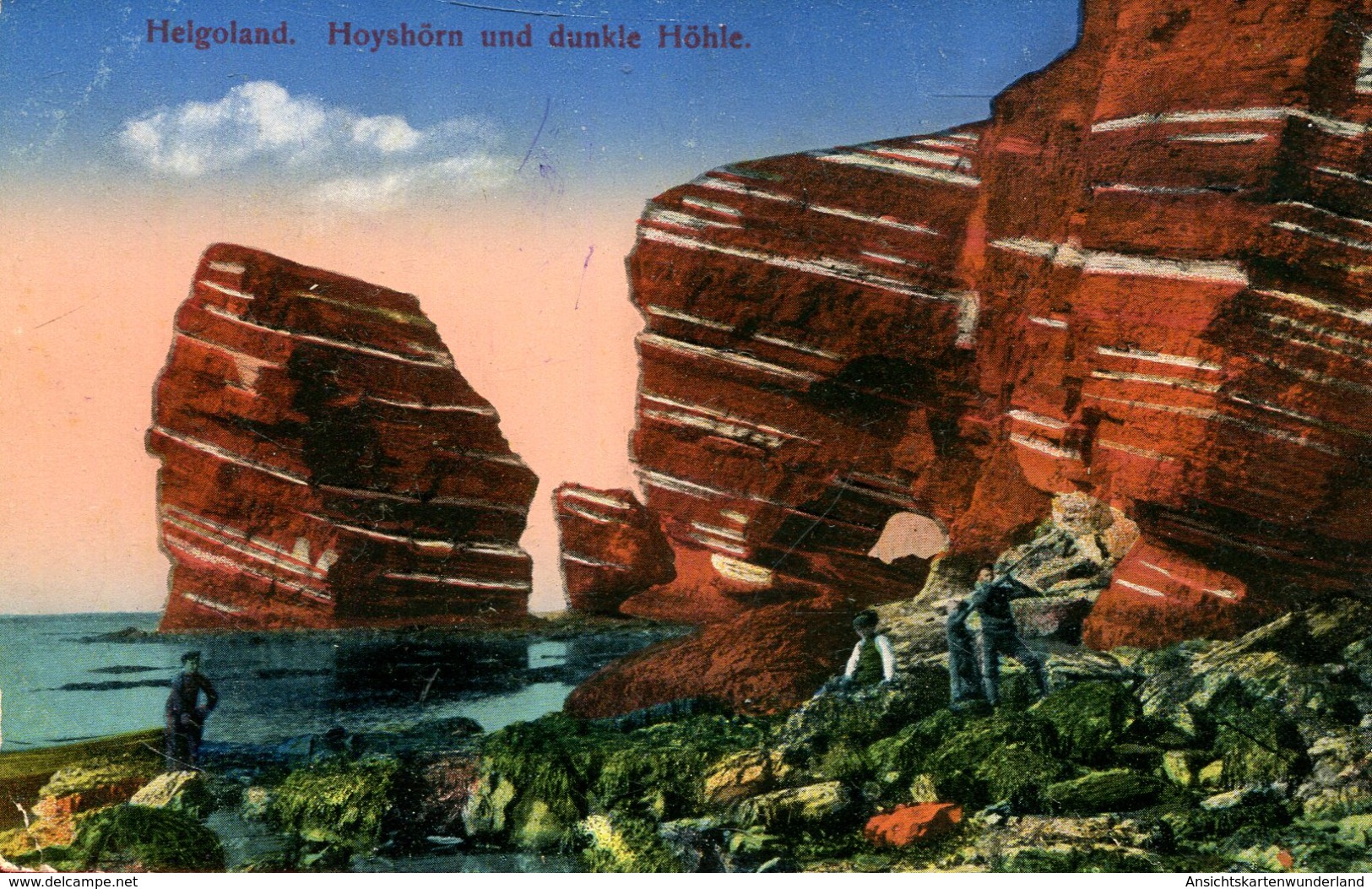 Helgoland - Hoyshörn Und Dunkle Höhle Mit Marinestempel (000173) - Helgoland