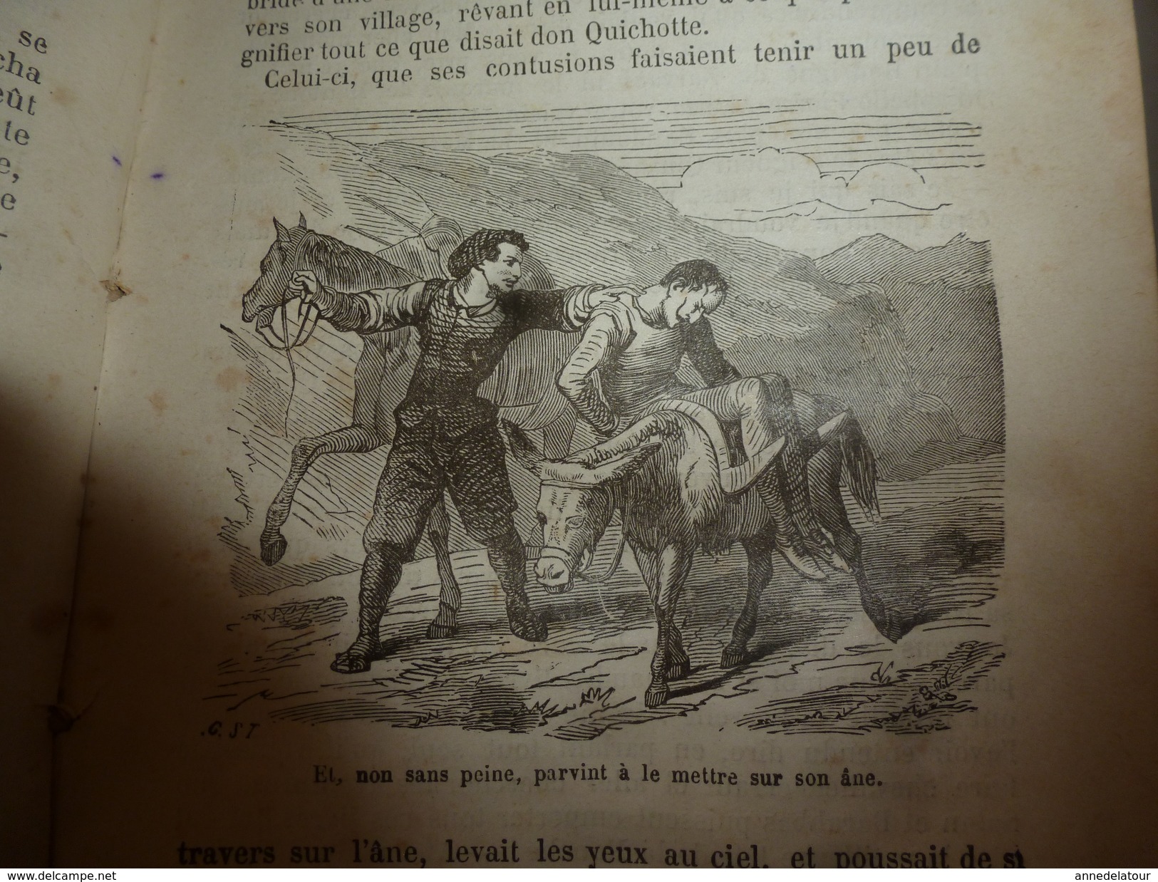 1900- 19??  DON QUICHOTTE DE LA MANCHE  , dessins signés Nouard ,    Imprimerie Crété