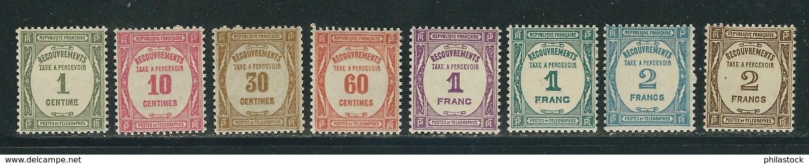 FRANCE Taxes N° 55 à 62 ** Superbes - 1859-1959 Neufs