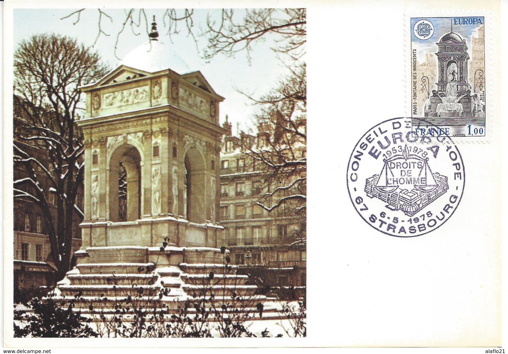 CARTE MAXIMUM 1er JOUR - N° 2008 - EUROPA - STRASBOURG - 1970-1979