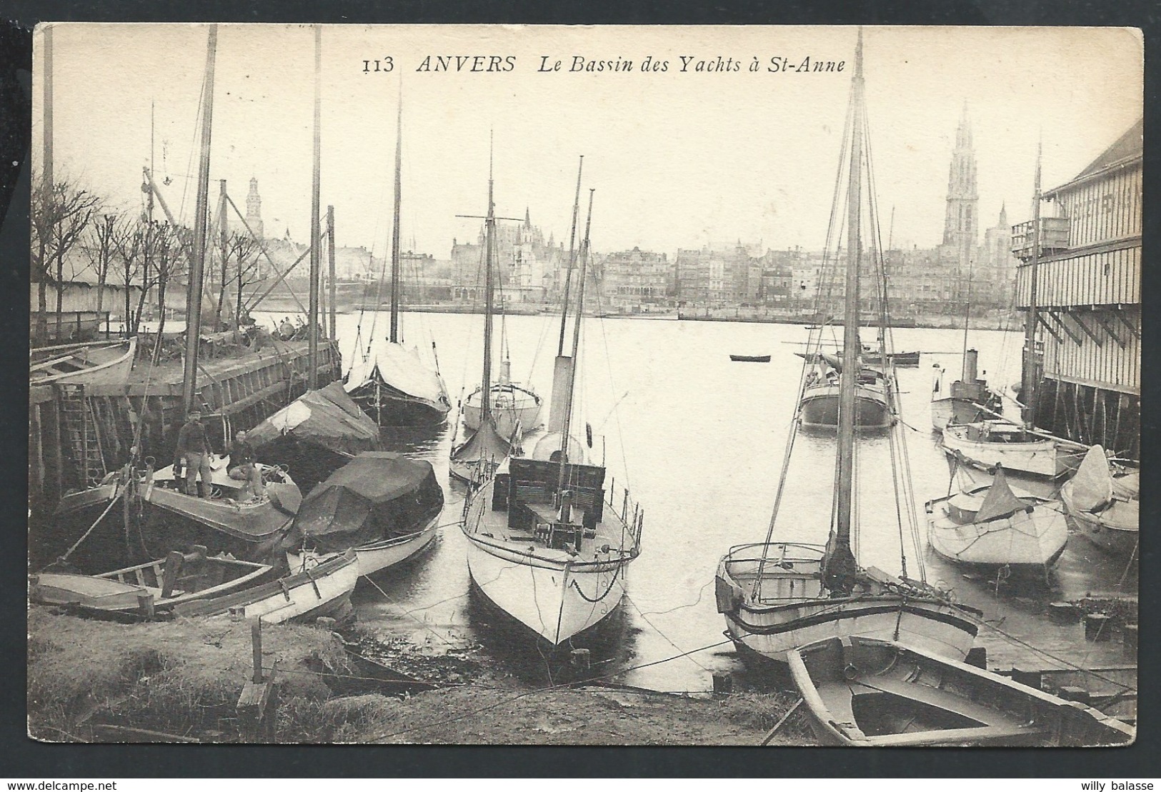 +++ CPA - ANVERS - ANTWERPEN - Le Bassin Des Yachts à Ste Anne   // - Antwerpen