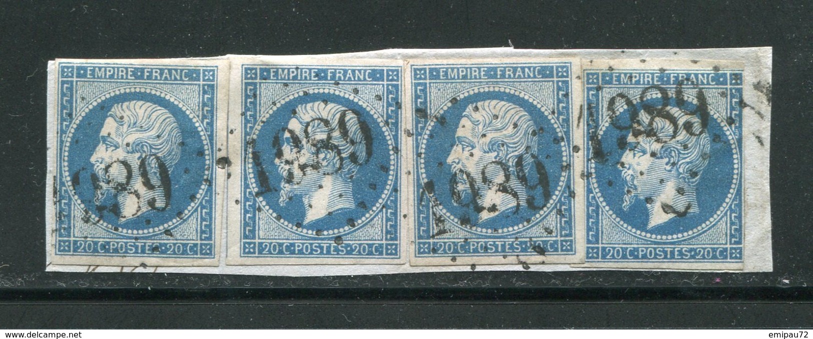 FRANCE- 4 Timbres Y&T N°14B GC 1989 (LAVAUR 77) Sur Fragment - Altri & Non Classificati