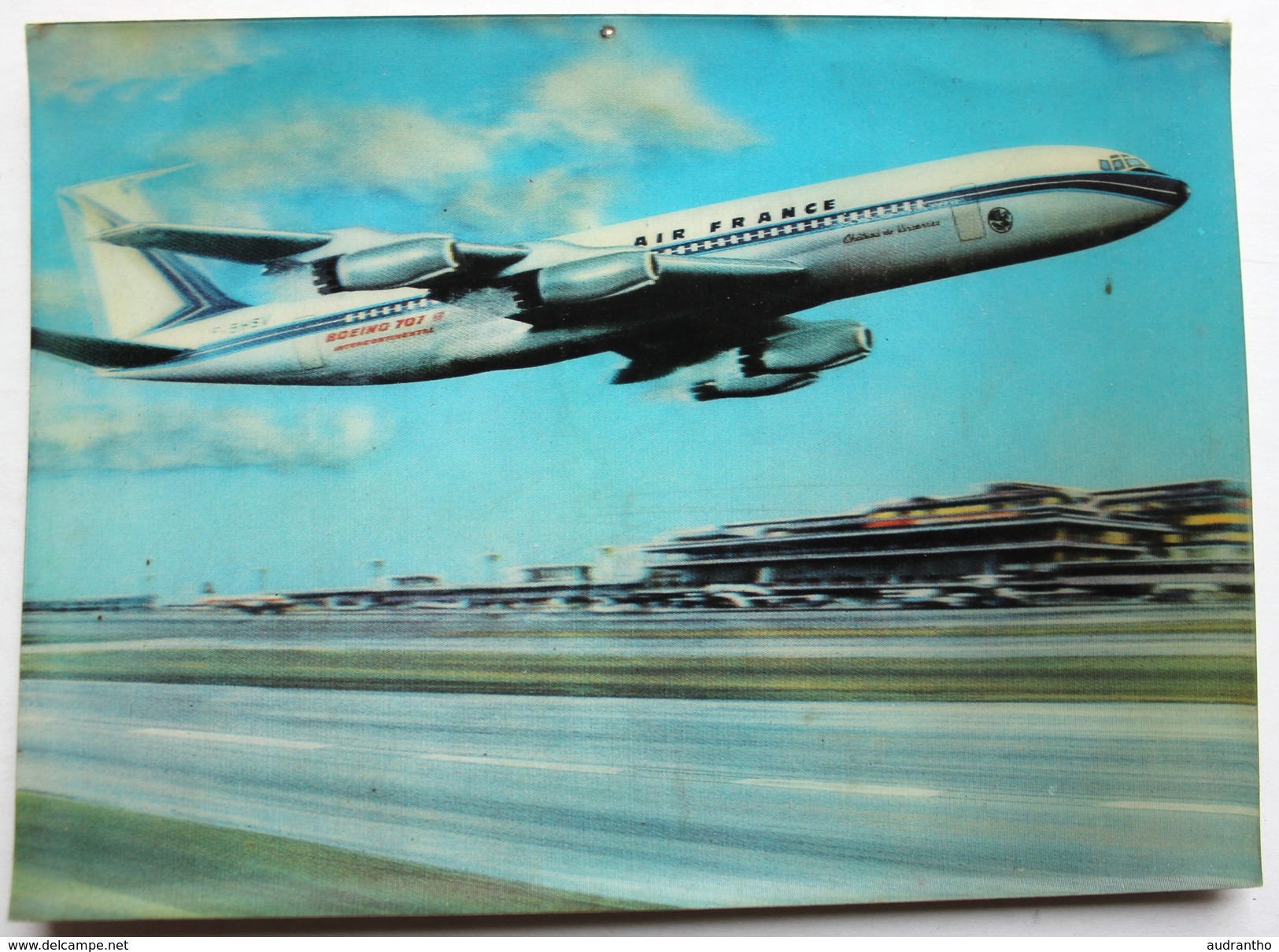 Carte Effet 3D AIR FRANCE Boeing 707 Orly Carte Visio-relief Vintage 1967 - 1946-....: Era Moderna