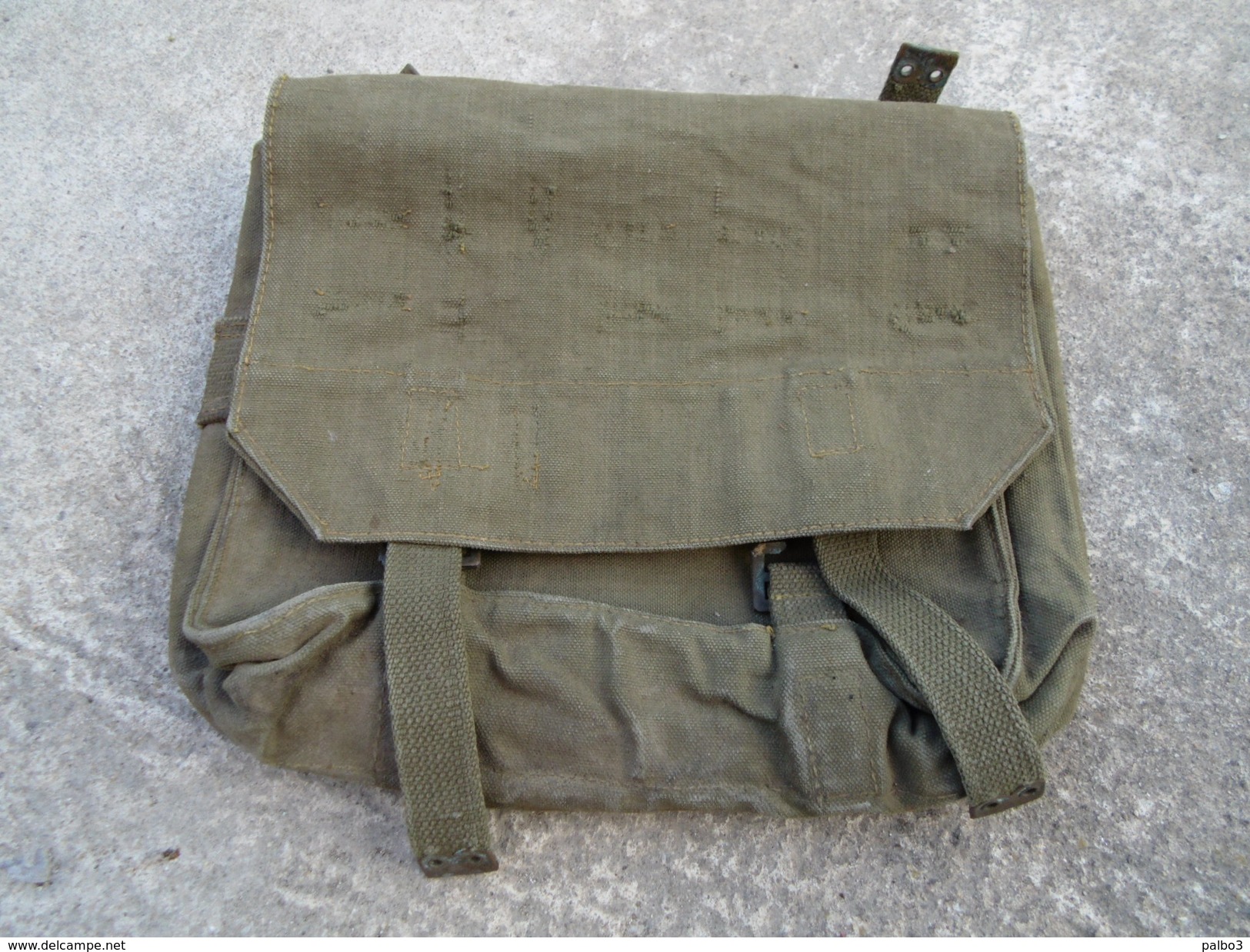 sac a dos musette + gourde + gamelle gravée Bruxelles Boisfort Hamme St Just Baillargues armee belge france MAI 40