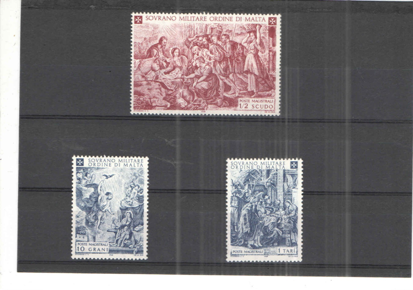 Smom 1968 Natale  Valori N.3 Nuovi See Scans - Sovrano Militare Ordine Di Malta