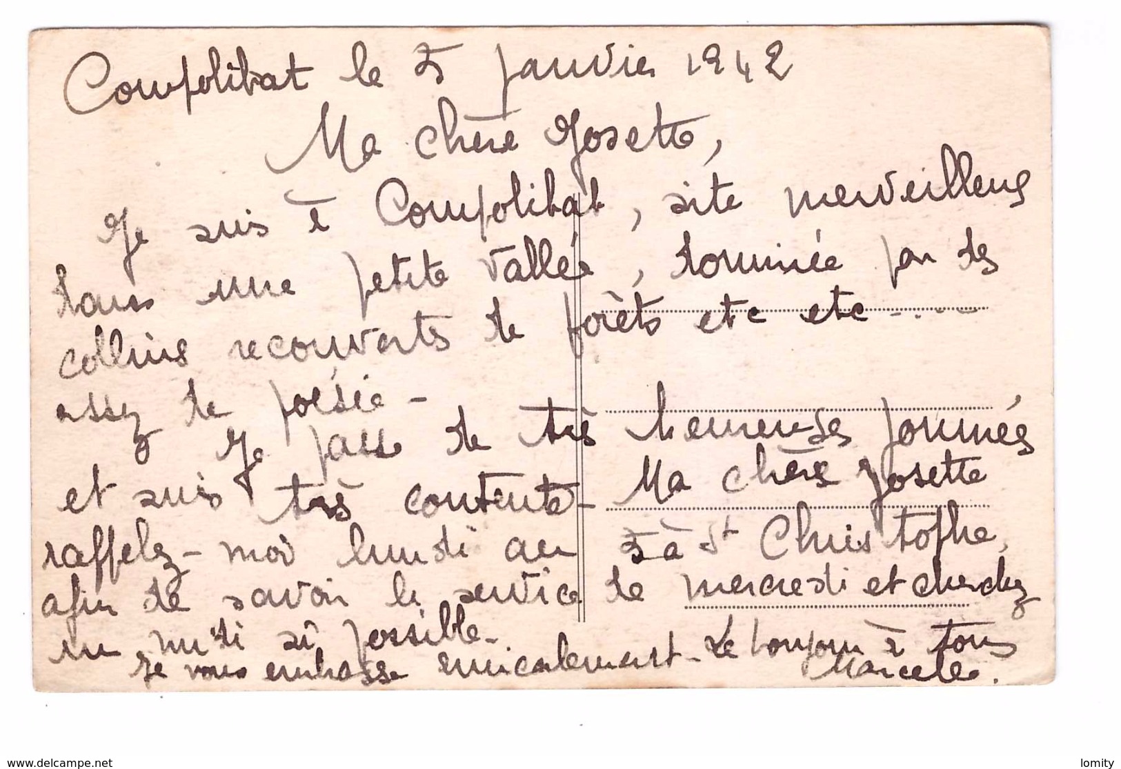 12 Compolibat Vue Générale Cpa Correspondance 1942 - Autres & Non Classés
