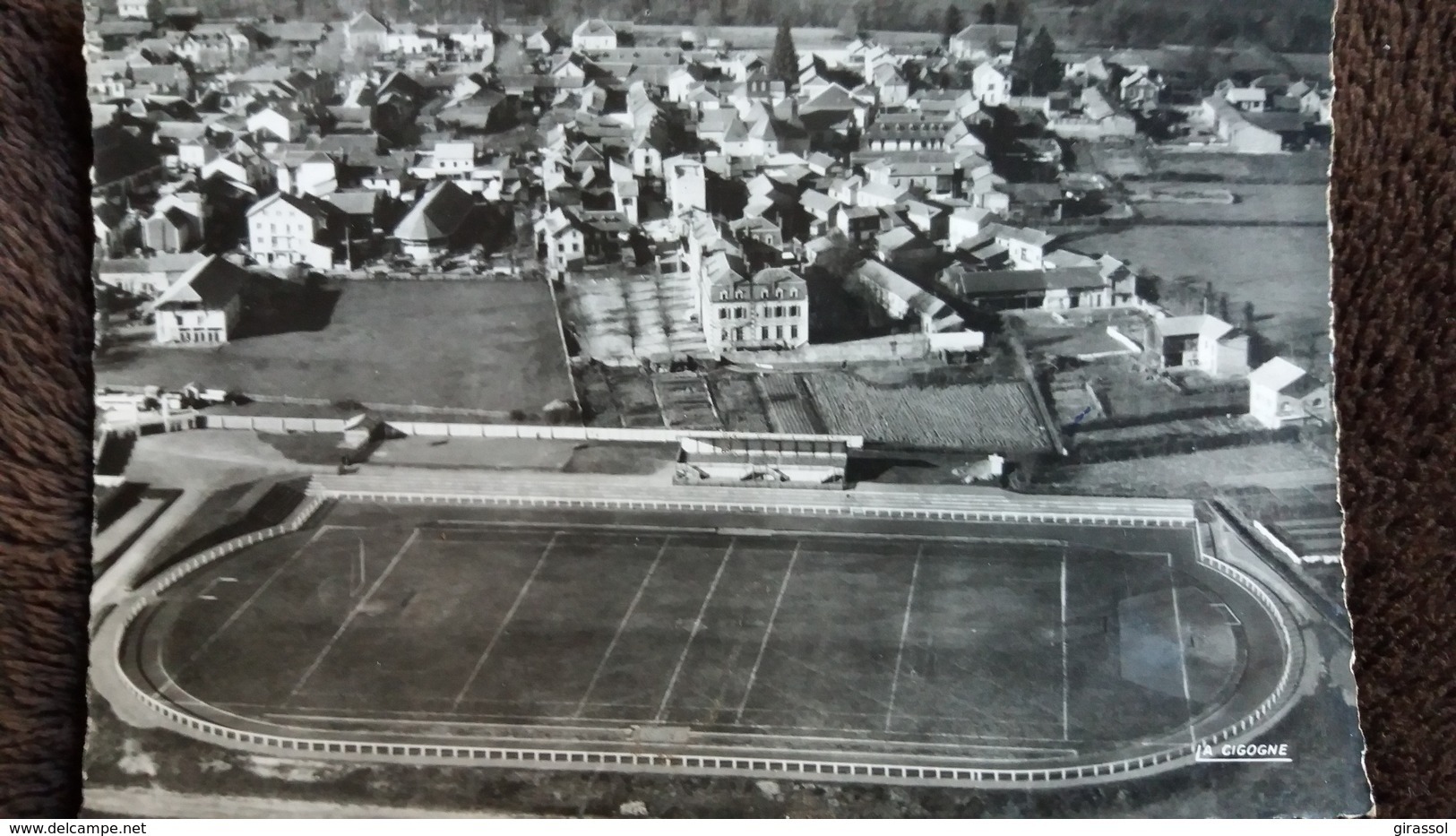 CPSM LANNEMEZAN 65 LE STADE MUNICIPAL EN AVION SUR ED LA CIGOGNE 1960 - Stadiums