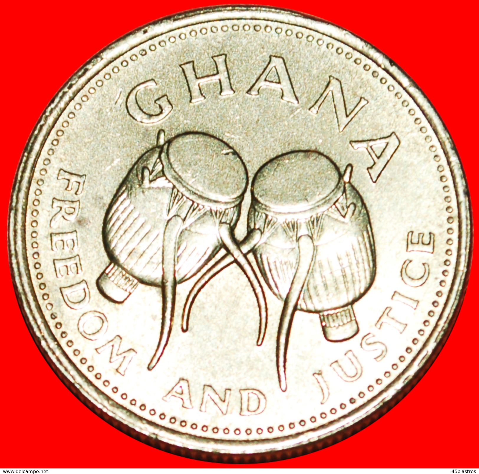· DRUMS: GHANA ★ 500 CEDIS 1998 MINT LUSTER! LOW START&#x2605; NO RESERVE! - Ghana