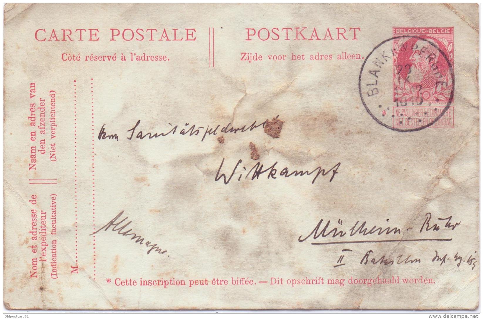 2 ALTE  POSTKARTEN / Belgien  - Gelaufen 1910 - Gebraucht