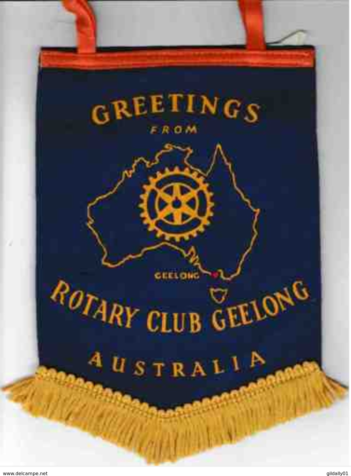 FANION / PENNANT:     GREETINGS. (AUSTRALIA)    .of Rotary International - Other & Unclassified