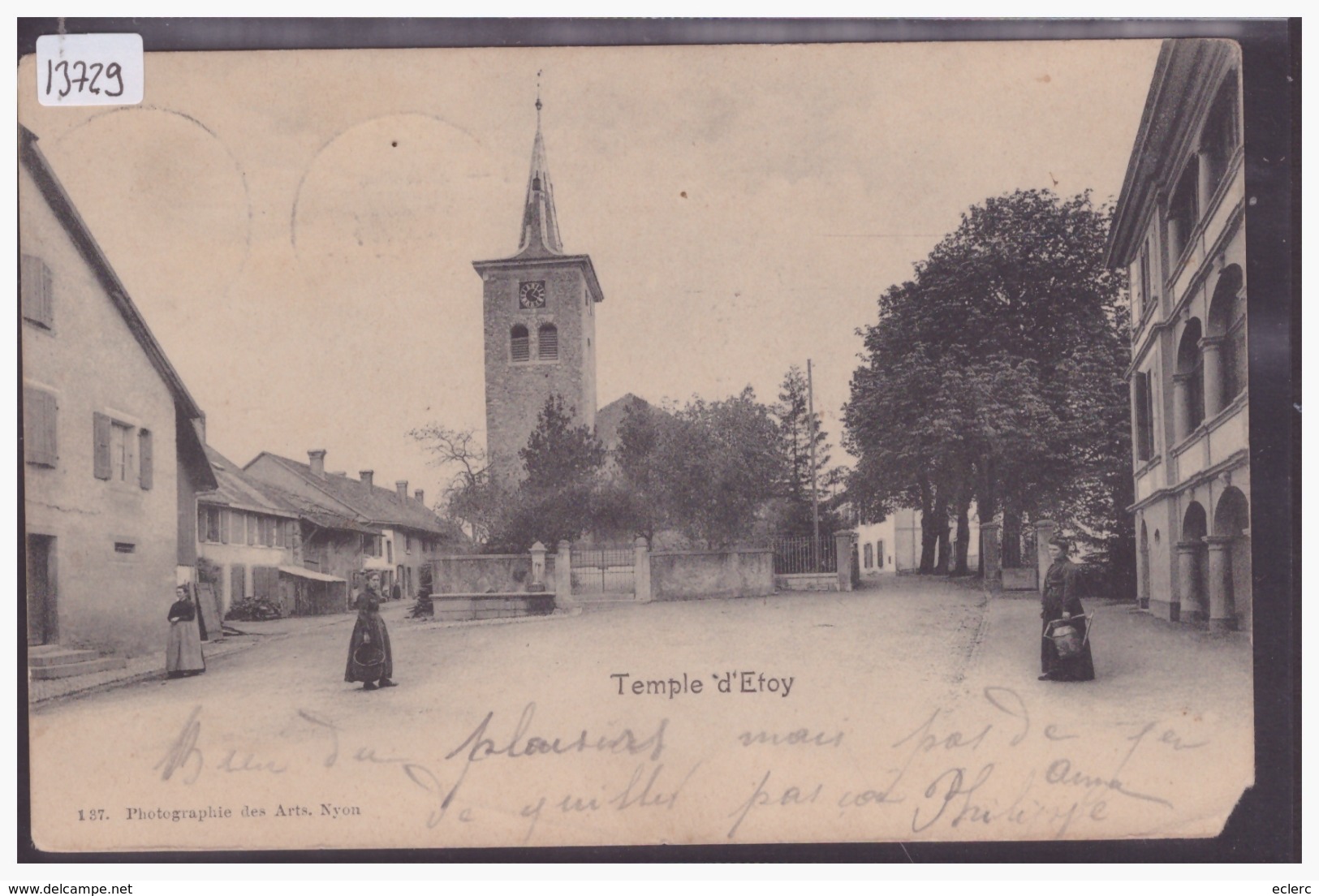 DISTRICT DE MORGES - ETOY - LE TEMPLE - ( COIN BAS DROIT DEFECTUEUX ) - Étoy