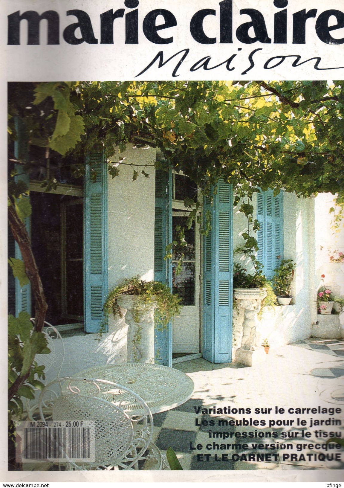 Marie-Claire Maison N°274, Mai 1991 - Huis & Decoratie
