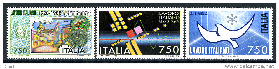 1988 -  Italia - Italy - Catg. Sass. 1848/1850 - Mint - MNH - - 1981-90: Neufs