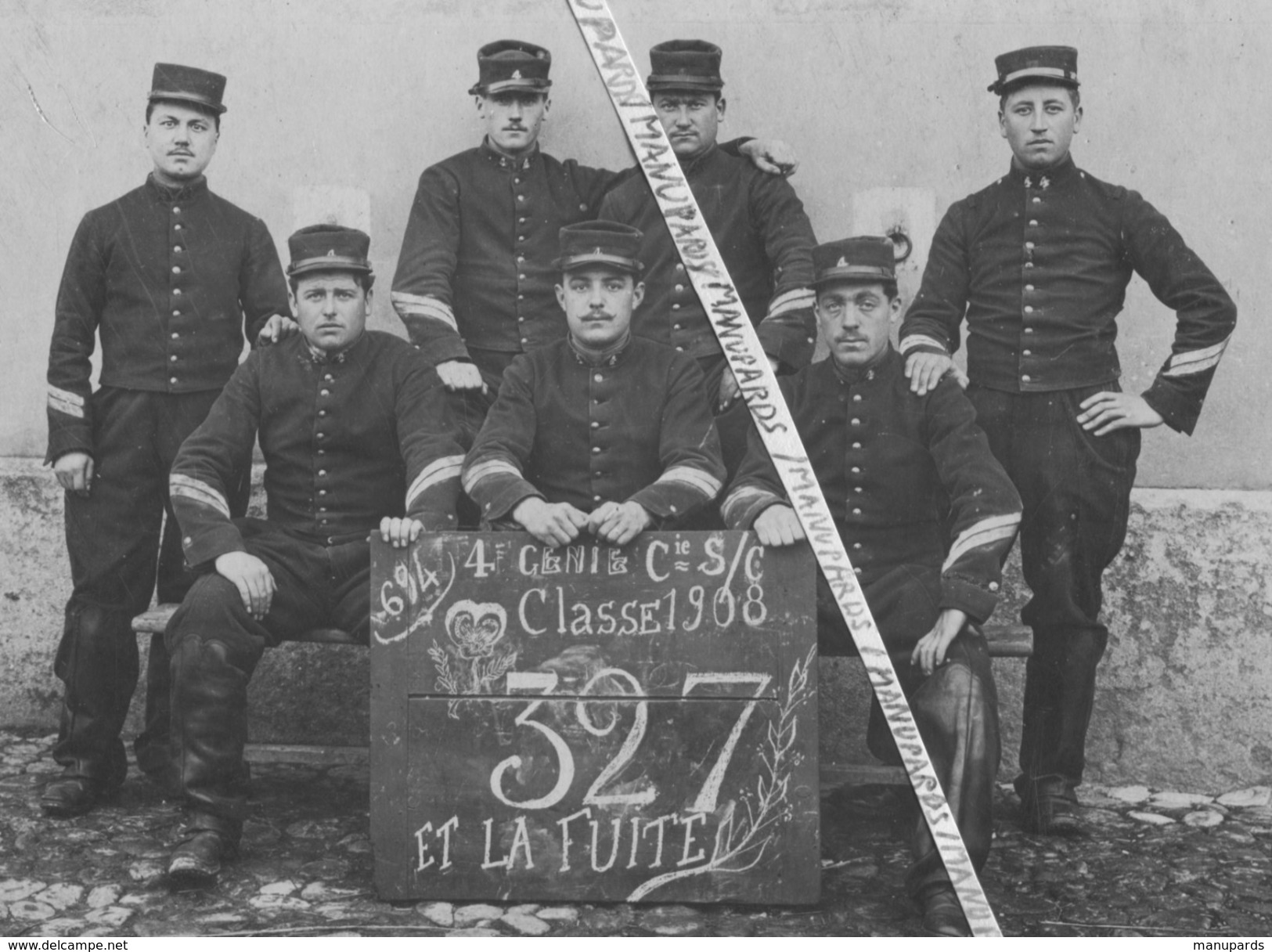 1910 / CARTE PHOTO / 4e RG ( GRENOBLE ) / CLASSE S-C / 4e RÉGIMENT DU GENIE - Guerre, Militaire
