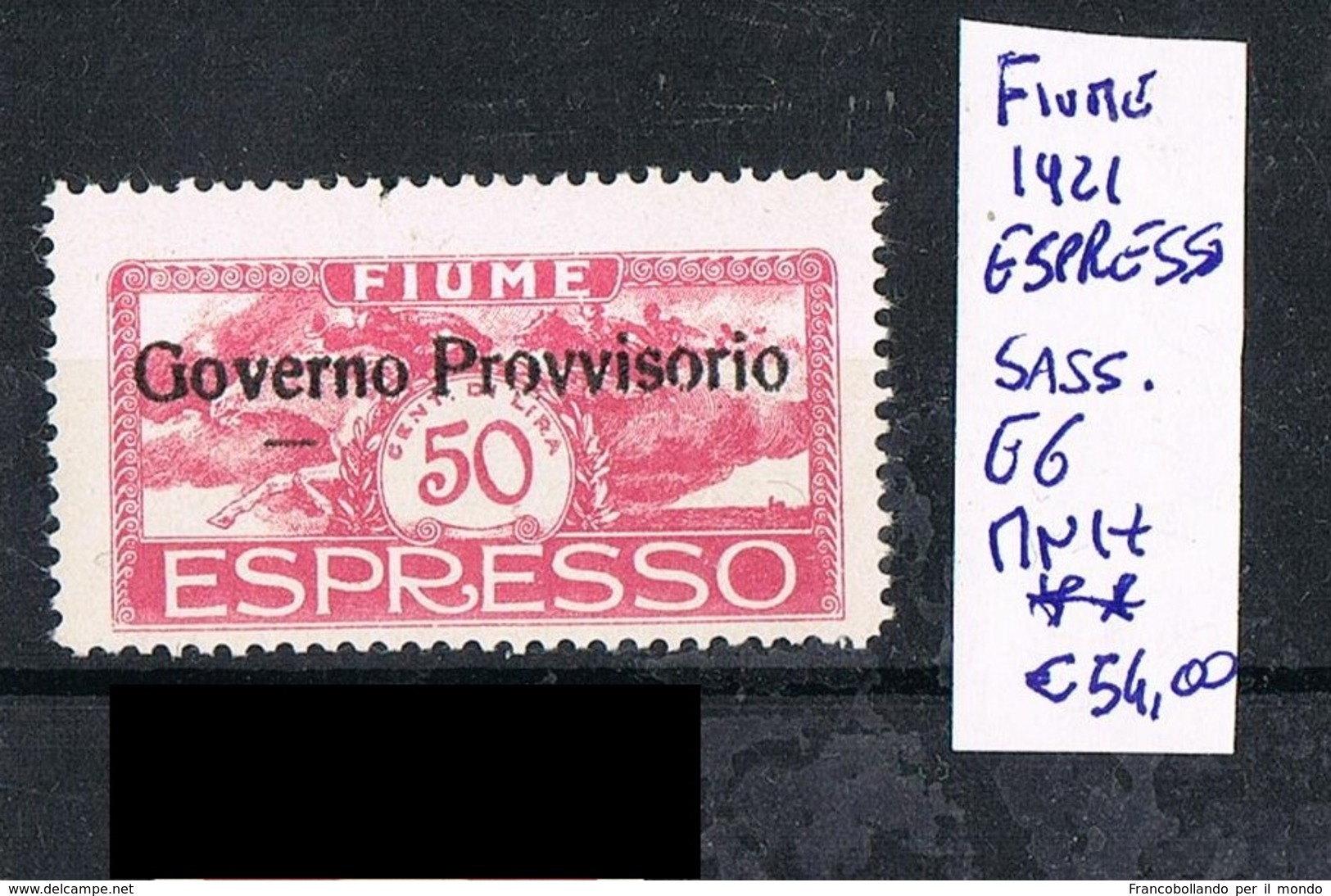 Fiume Espresso Overprint Mnh ** 1920 - Fiume