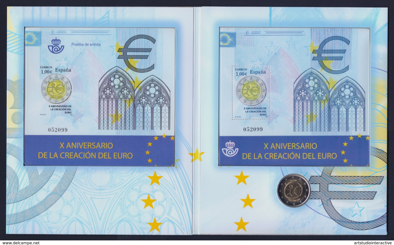 2009 SPAGNA "EMISSIONE COMUNE" 2 EURO COMMEMORATIVO FDC (FOLDER) - Spagna