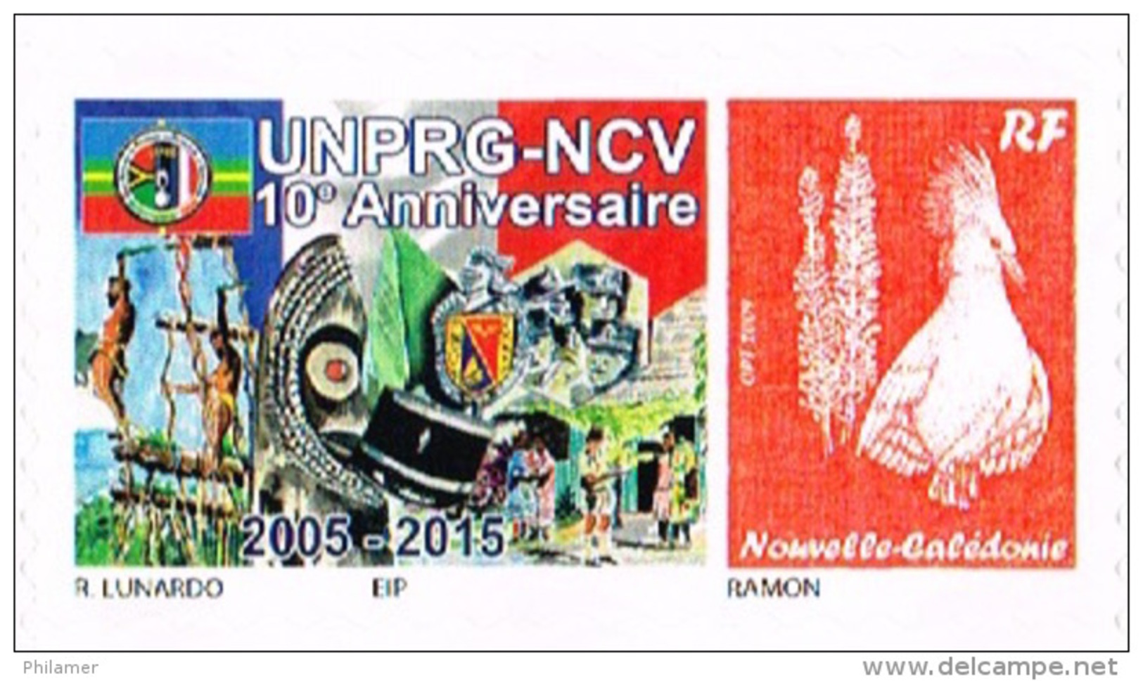 Nouvelle Caledonie Timbre Personnalisé Autocollant Privé Union Personnel Retraite Gendarmerie Vanuatu Gaul 2016 Neuf - Other & Unclassified