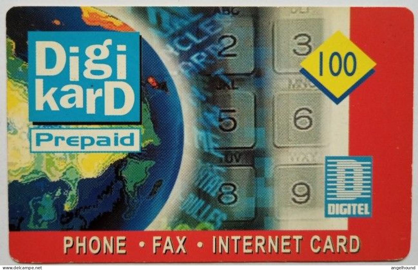 Philippines Phonecard Digikard 100 Pesos Blue - Filipinas