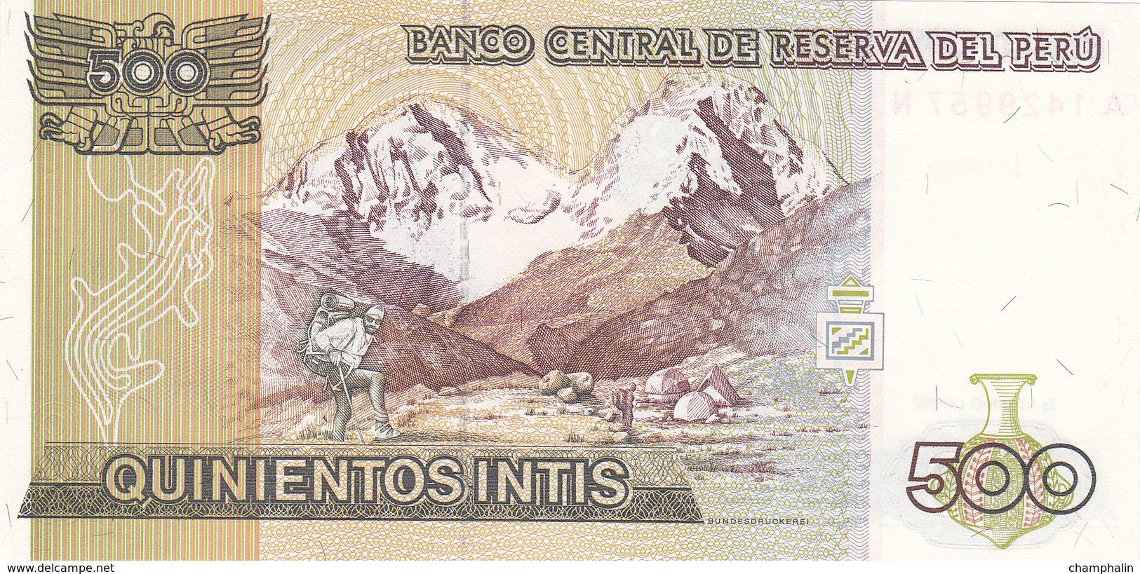 Pérou - Billet De 500 Intis - 26 Juin 1987 - Neuf - Tupac Amaru II - Peru