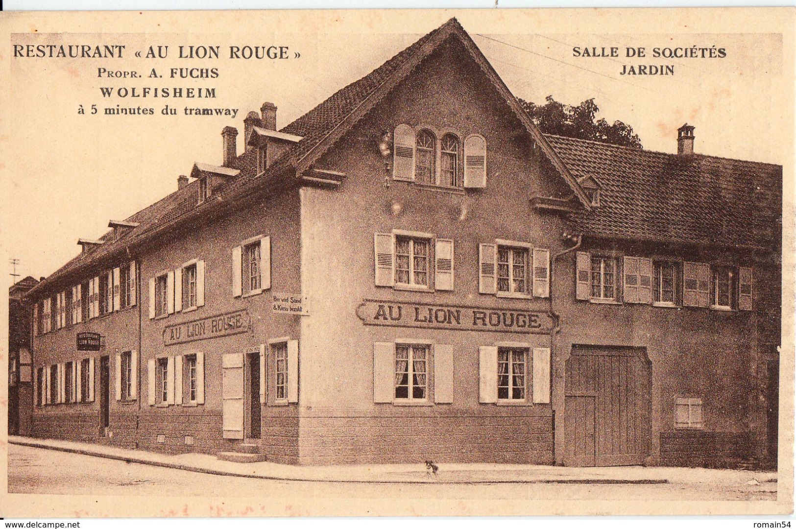 WOLFISHEIM-RESTAURANT AU LION ROUGE - Autres & Non Classés