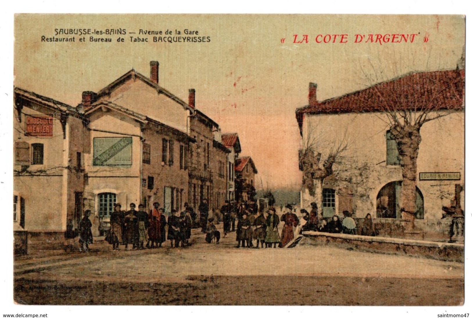 40 - SAUBUSSE-LES-BAINS . AVENUE DE LA GARE . RESTAURANT ET BUREAU DE TABAC BACQUEYRISSES - Réf. N°2689 - - Autres & Non Classés