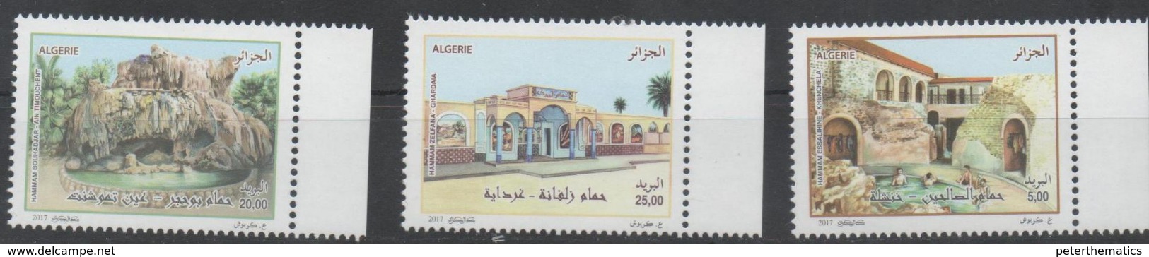 ALGERIA, 2017, MNH,SPAS, SPA RESORTS, TREES, 3v - Other & Unclassified