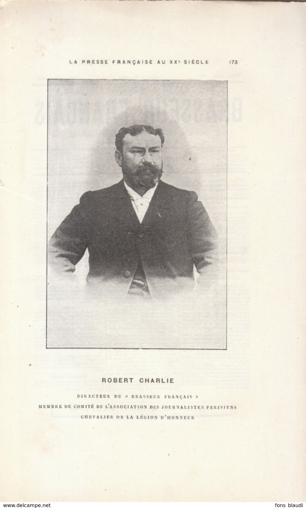 1901 - Portrait De Jean Oscar LABOURASSE Dit Robert Charlie (Vouthon 1849 - Paris 1911) - Journaliste - FRANCO DE PORT - Non Classés