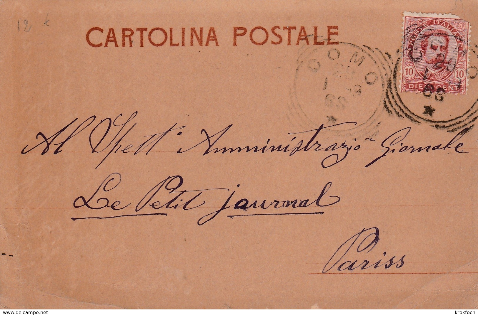 Como 1899 - Carta Esposizione Elettricita - 2 Scans - Storia Postale