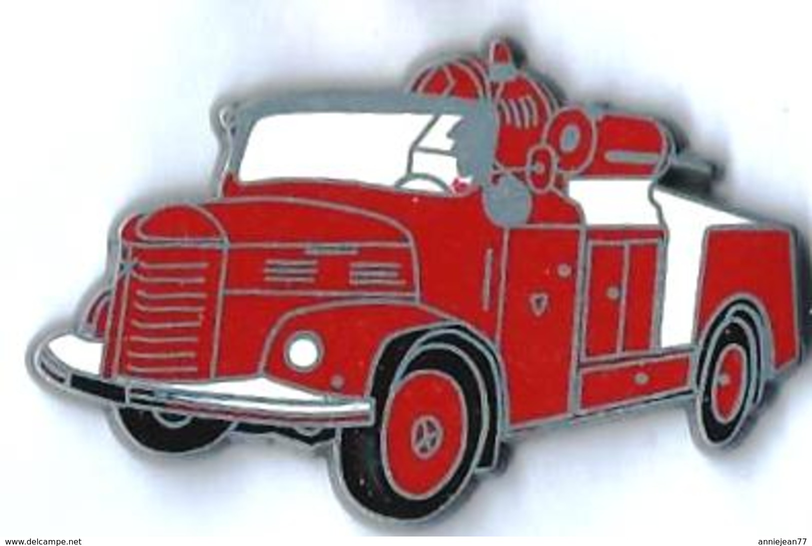 POMPIERS - P8 - CAMION HOTCHKIS Sur Mat - Verso : BALLARD - Firemen