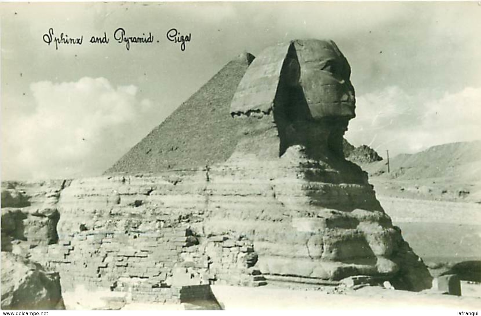 Pays Div-ref H807- Egypte - Egypt -carte Photo Sphinx Et Pyramides - Photo Postcard - Carte Bon Etat  - - Sfinge