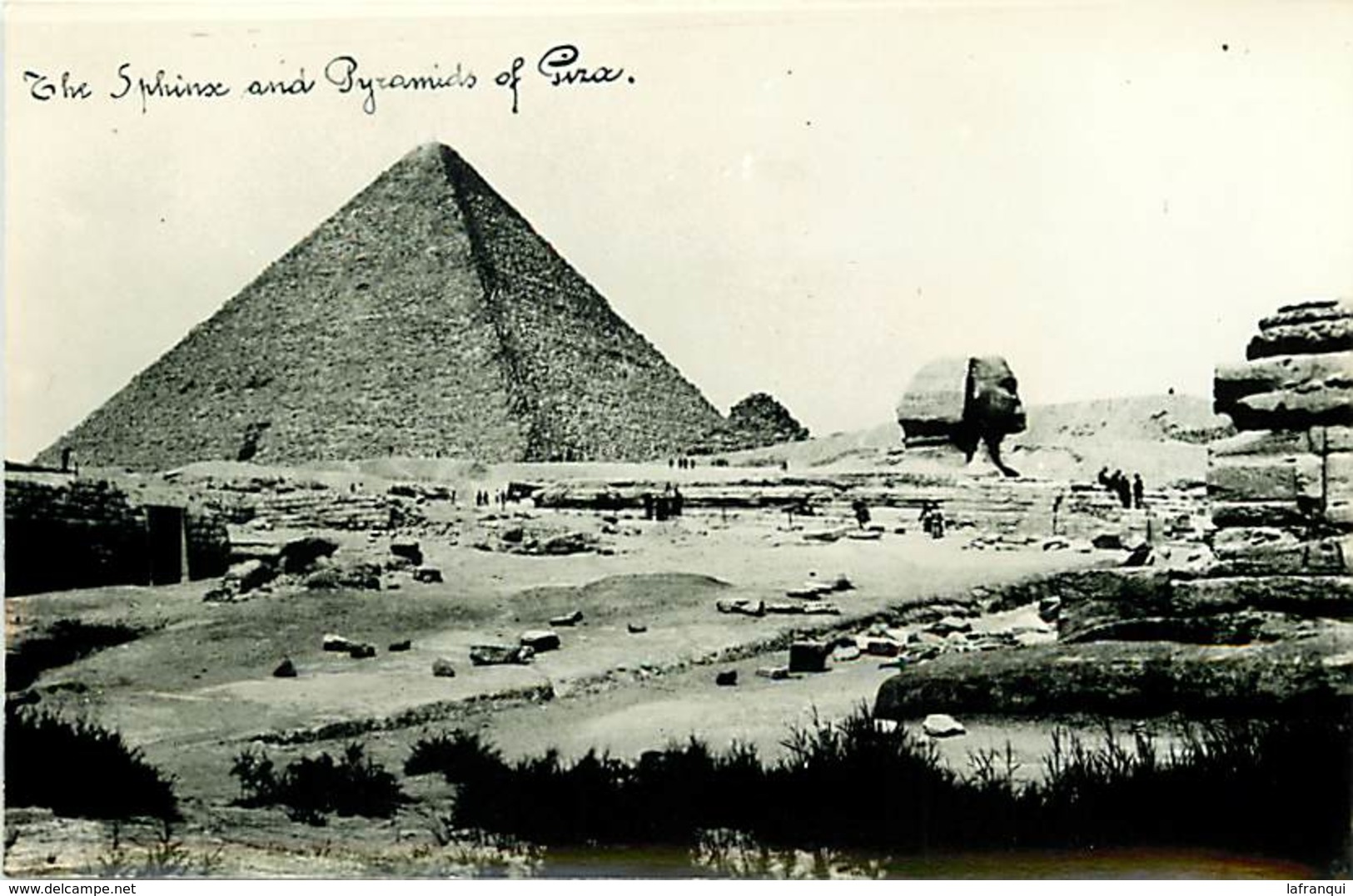 Pays Div-ref H803- Egypte - Egypt -carte Photo Sphinx Et Pyramides - Photo Postcard - Carte Bon Etat  - - Sphynx
