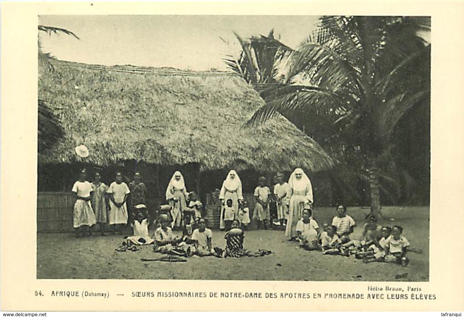 Pays Div-ref H799- Dahomey - Soeurs Missionnaires De Nd Des Apotres En Promenade Avec Leurs Eleves  - Carte Bon Etat  - - Dahomey