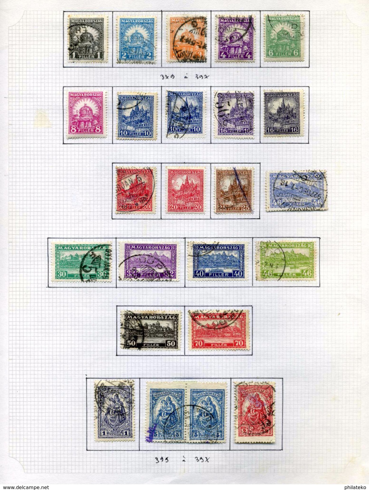 24 Timbres De Hongrie - Used Stamps