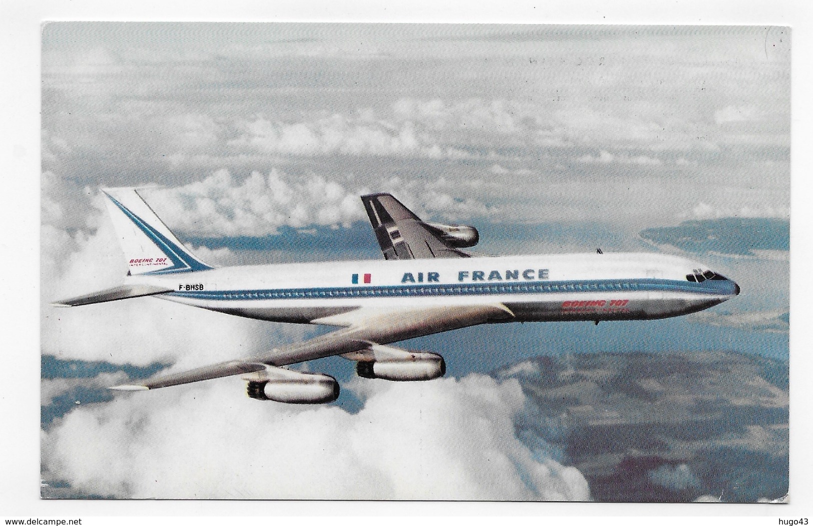 BOEING 707 INTERCONTINENTAL - AIR FRANCE - FORMAT CPA NON VOYAGEE - 75 - 1946-....: Moderne
