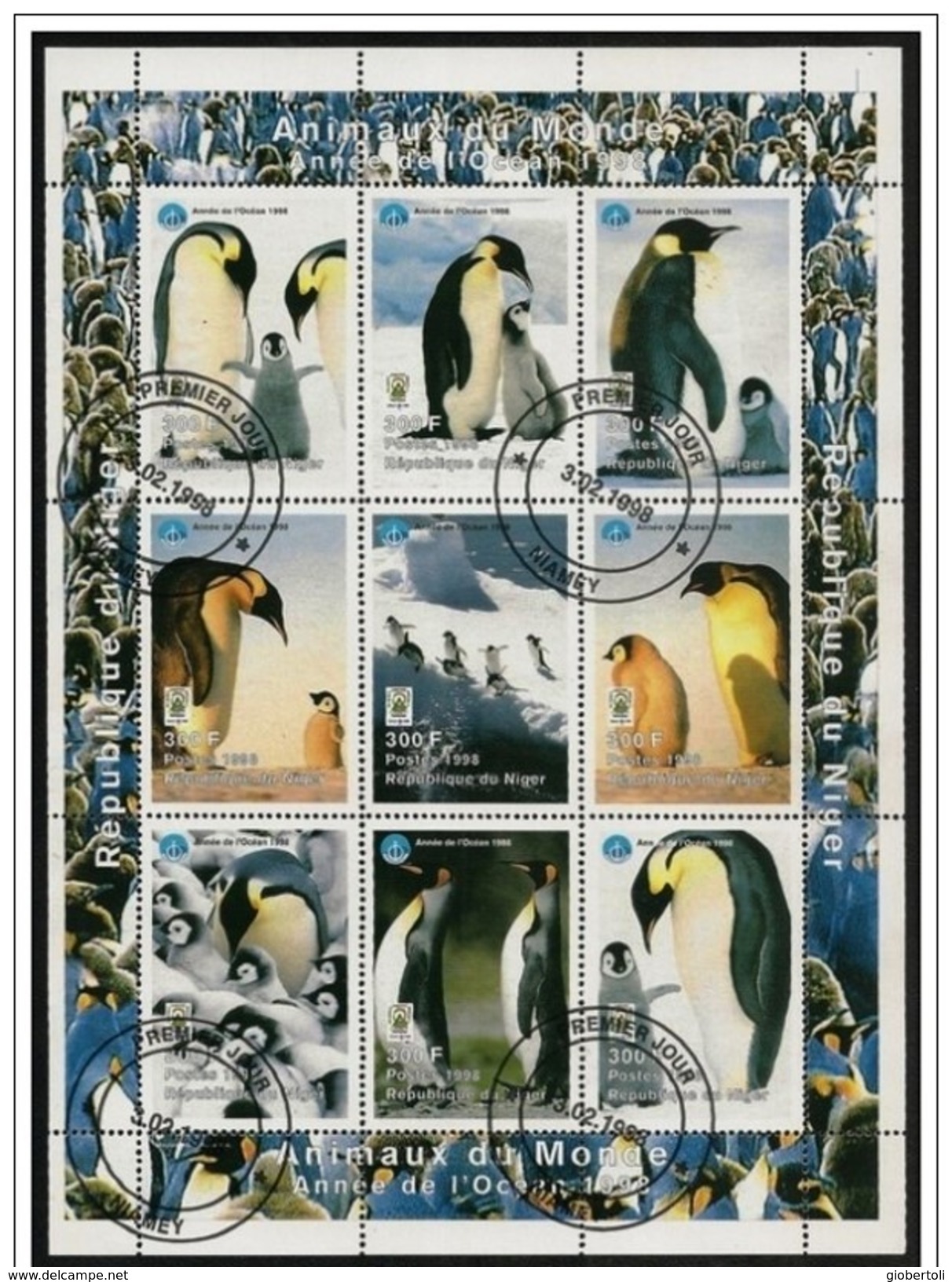 Niger: FDC, Foglietto, Block, Bloc, Pinguino Imperatore, Manchot Empereur, Emperor Penguin - Fauna Antartica