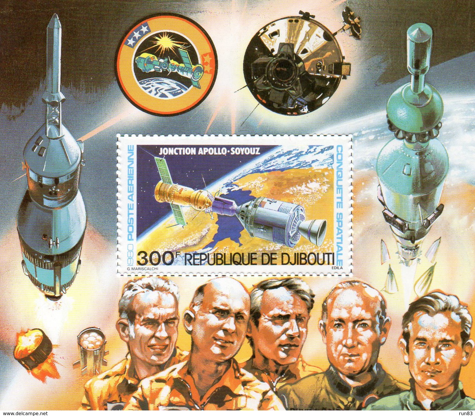 DJIBOUTI / 10 ANS APOLLO 11 Espace Bloc Valeur Dentelée Neuve MNH Cote 16.00 Vente 4.00 Euros - Africa